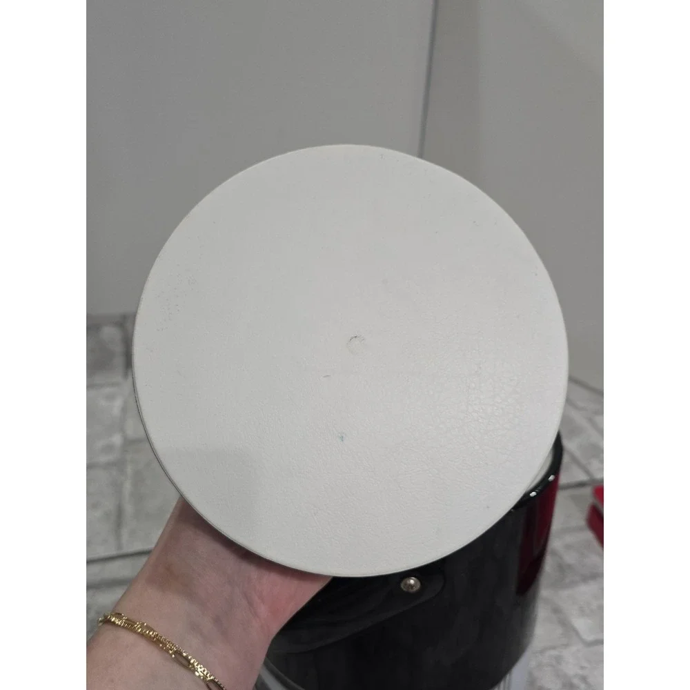 Georges Briard True Vtg Black White Art Deco Vinyl Ice Bucket Geometric Abstract